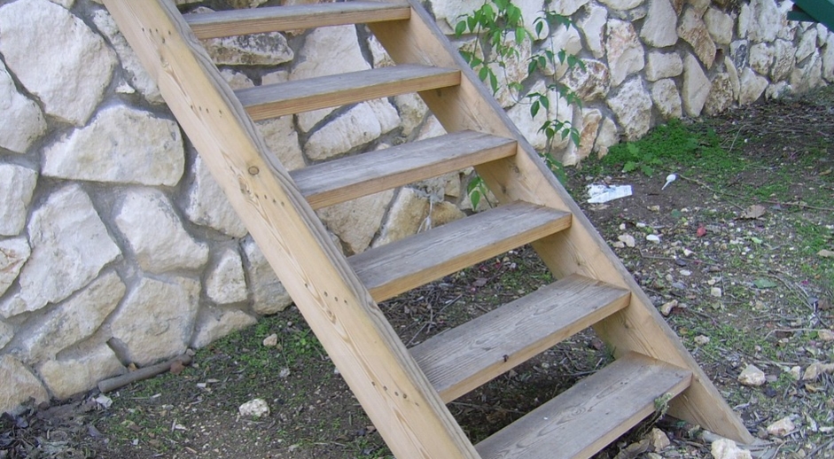 wooden ladder